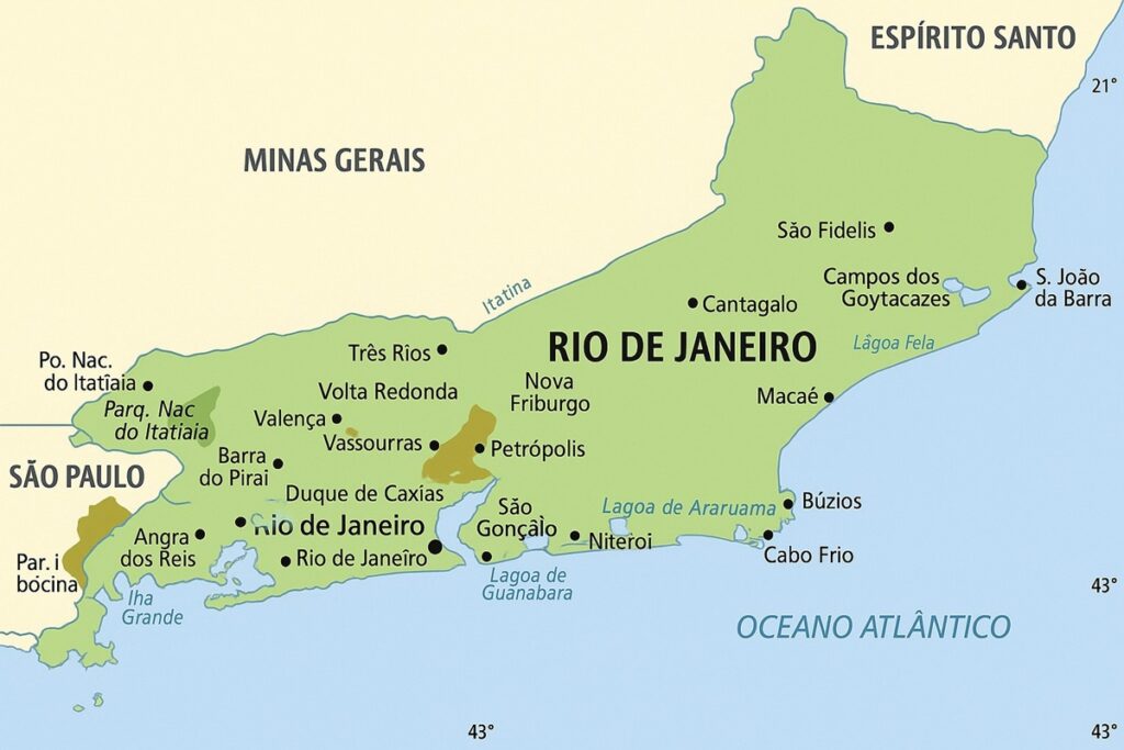 mapa do Rio de Janeiro