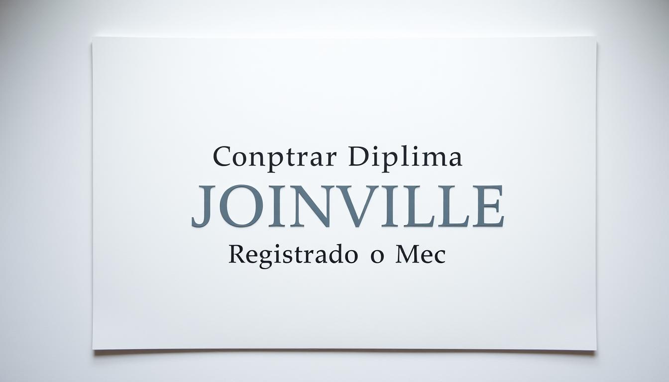 Comprar Diploma Joinville Registrado no Mec